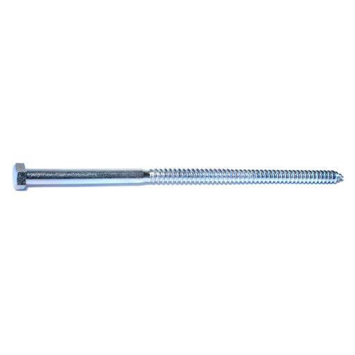 1/2" x 12" Zinc Plated Grade 2 / A307 Steel Hex Head Lag Screws