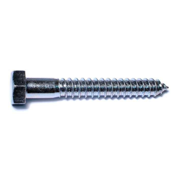 5/8" x 4-1/2" Zinc Plated Grade 2 / A307 Steel Hex Head Lag Screws