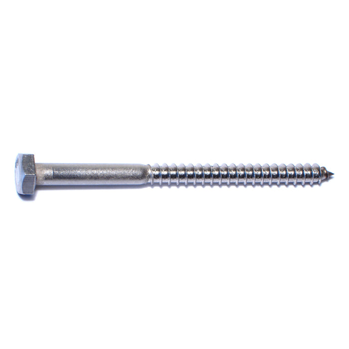 1/4" x 3-1/2" 18-8 Stainless Steel Hex Head Lag Screws