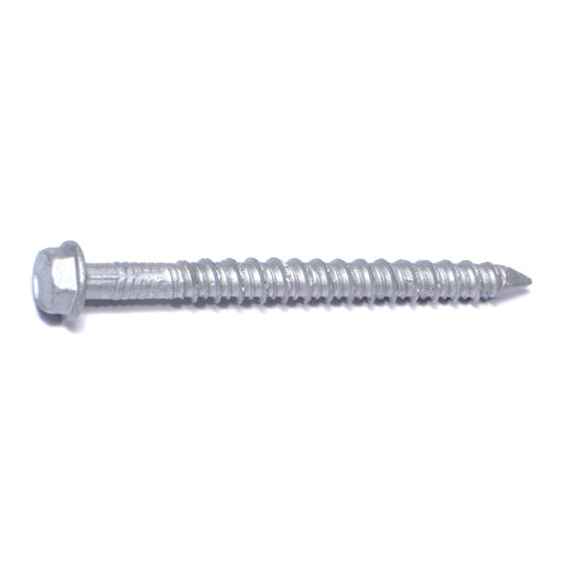 1/4" x 2-3/4" 410 Stainless Steel Coarse Thread Hex Washer Head Tapcon Masonry Screws