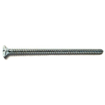 #8 x 3-1/2" Zinc Plated Steel Phillips Flat Head Sheet Metal Screws