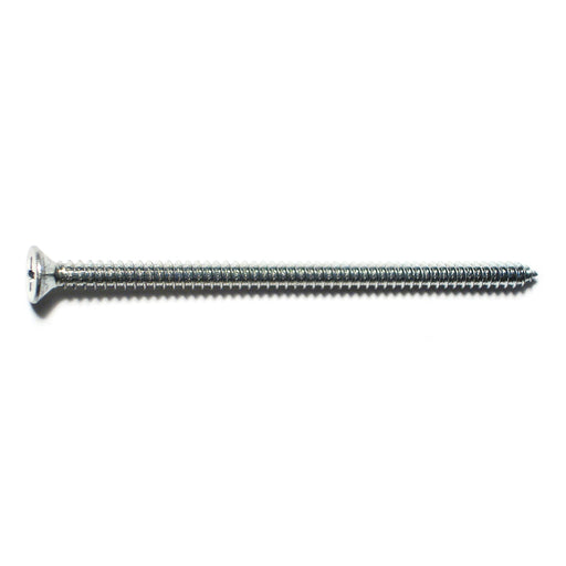 #10 x 3-1/2" Zinc Plated Steel Phillips Flat Head Sheet Metal Screws