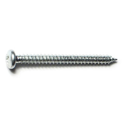 #4 x 1-1/4" Zinc Plated Steel Phillips Pan Head Sheet Metal Screws