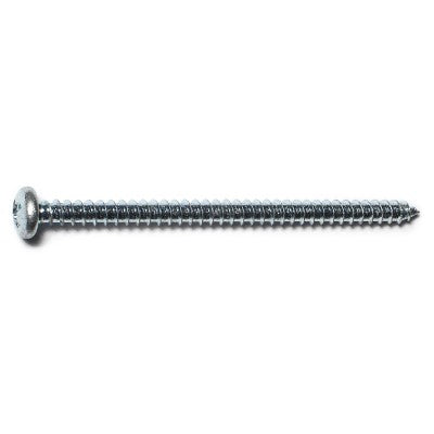 #12 x 3-1/2" Zinc Plated Steel Phillips Pan Head Sheet Metal Screws