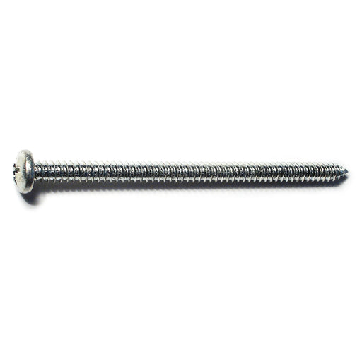 #14 x 4" Zinc Plated Steel Phillips Pan Head Sheet Metal Screws