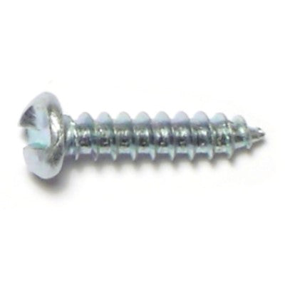 #8 x 3/4" Zinc Plated Steel One-Way Slotted Pan Head Sheet Metal Screws