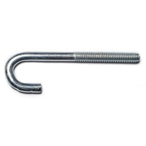 5/16" x 5/8" x 4" Zinc Plated Steel Coarse Thread J-Bolts