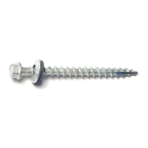 #10 x 2-1/2" Galvanized Steel Hex Washer Head Pole Barn Self-Drilling Screws