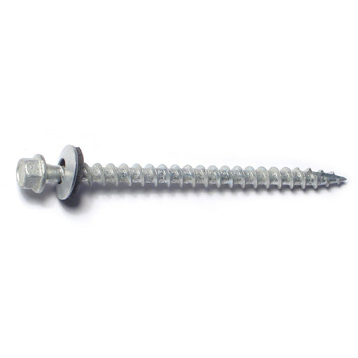 #10 x 3" Galvanized Steel Hex Washer Head Pole Barn Self-Drilling Screws