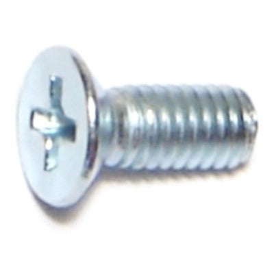 4mm-0.7 x 10mm Zinc Plated Class 4.8 Steel Coarse Thread Phillips Flat Head Machine Screws