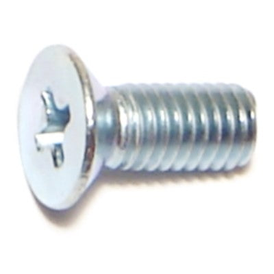 5mm-0.8 x 12mm Zinc Plated Class 4.8 Steel Coarse Thread Phillips Flat Head Machine Screws