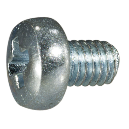 3mm-0.5 x 4mm Zinc Plated Class 4.8 Steel Coarse Thread Phillips Pan Head Machine Screws