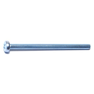 5mm-0.8 x 80mm Zinc Plated Class 4.8 Steel Coarse Thread Phillips Pan Head Machine Screws