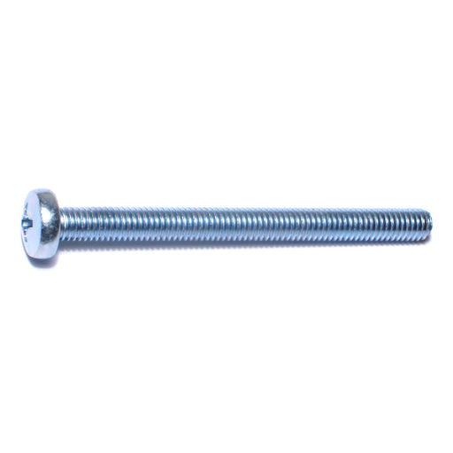 6mm-1.0 x 70mm Zinc Plated Class 4.8 Steel Coarse Thread Phillips Pan Head Machine Screws