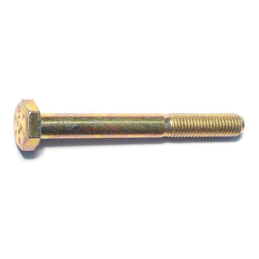 1/4"-28 x 2-1/4" Zinc Plated Grade 8 Steel Fine Thread Hex Cap Screws