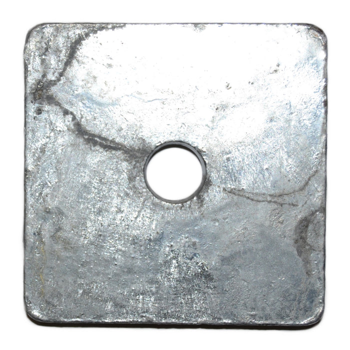 3" x 3" x 1/4 x 1/2" Hot Dip Galvanized Grade 2 Steel Square Washers