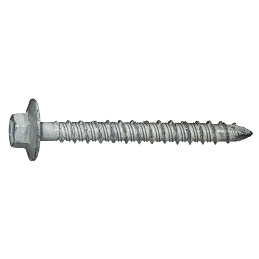 1/4" x 2-1/4" White Ruspert Coated Steel Hex Flange Head Tapcon Masonry Screws