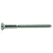 #8 x 2-1/4" Zinc Plated Steel Phillips Flat Head Wood Screws