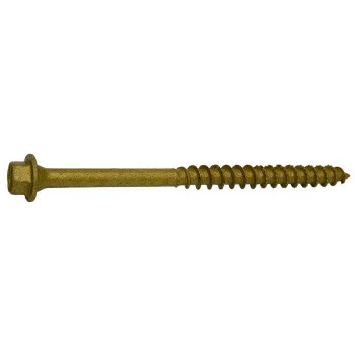 1/4 x 4" Hex Head Tan Timber SaberDrive Platinum Screws Bulk Box (50 pcs.)