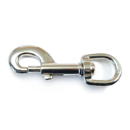 5/8" Nickel Plated Steel Swivel Eye Bolt Snap Hooks