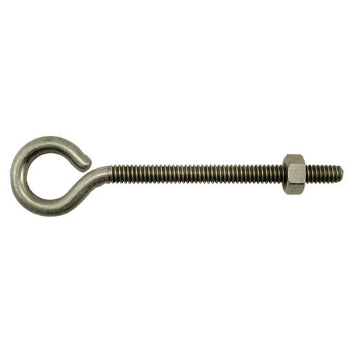 1/4"-20 x 4" 18-8 Stainless Steel Coarse Thread Eyebolt