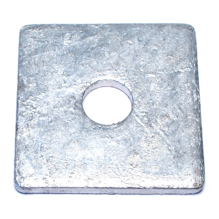 5/8" x 2-1/2" x 2-1/2" x 3/16" Hot Dip Galvanized Grade 2 Steel Square Washers