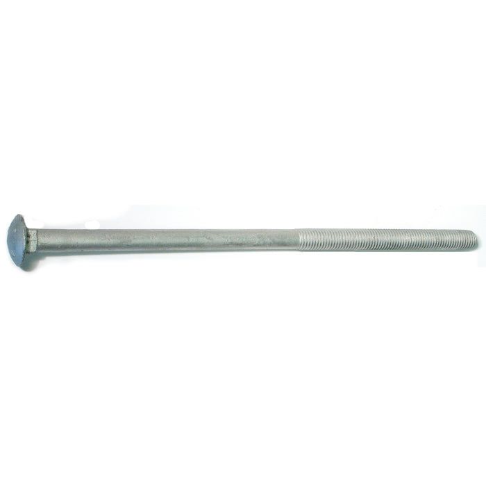 5/8"-11 x 14" Hot Dip Galvanized Grade 2 / A307 Steel Coarse Thread Carriage Bolts