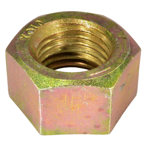 1-1/4"-7 Zinc Plated Grade 8 Steel Coarse Thread Hex Nuts