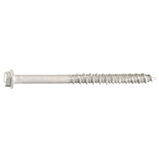 3/16" x 2-3/4" White Ruspert Coated Steel Hex Washer Head Masonry Screws