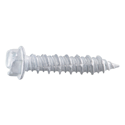 1/4" x 1-1/4" White Ruspert Coated Steel Hex Washer Head Masonry Screws