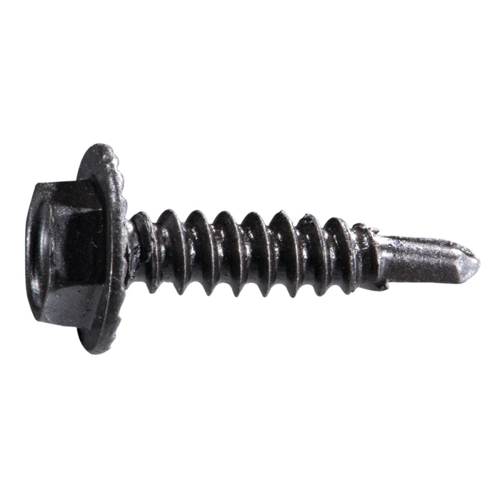 #8 x 3/4" Brown Ruspert Coated Steel Hex Washer Head Self-Drilling Screws