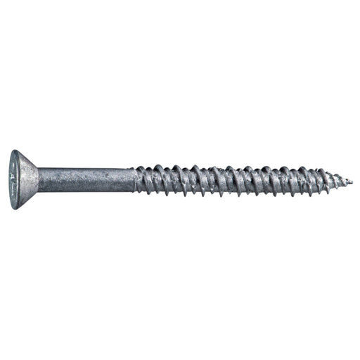 1/4" x 2-3/4" 410 Stainless Steel Coarse Thread Phillips Flat Head Concrete Screws