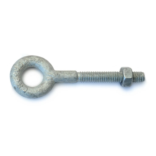 1/4"-20 x 1/2" x 2" x 3" Hot Dip Galvanized Steel Coarse Thread Eye Bolts