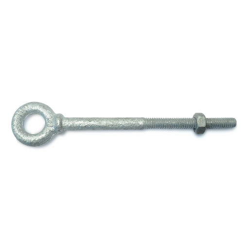 1/4"-20 x 4" Hot Dip Galvanized Steel Coarse Thread Eyebolt w/Shield Nuts