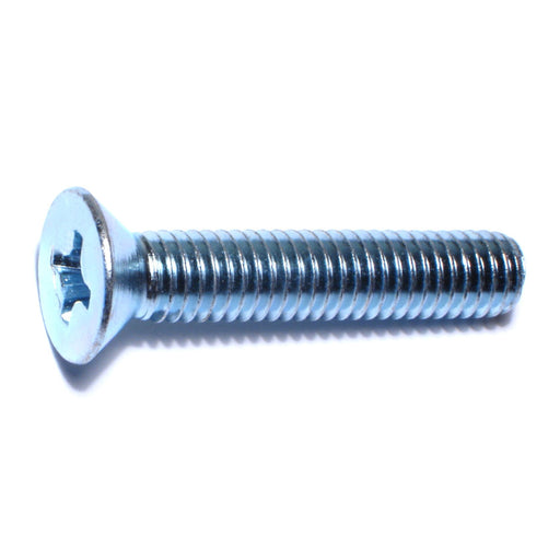 3/8"-16 x 2" Zinc Plated Steel Coarse Thread Phillips Flat Head Machine Screws