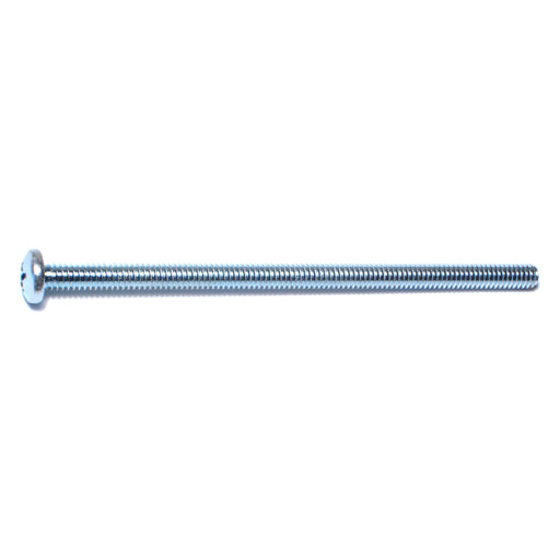 1/4"-20 x 5" Zinc Plated Steel Coarse Thread Phillips Pan Head Machine Screws