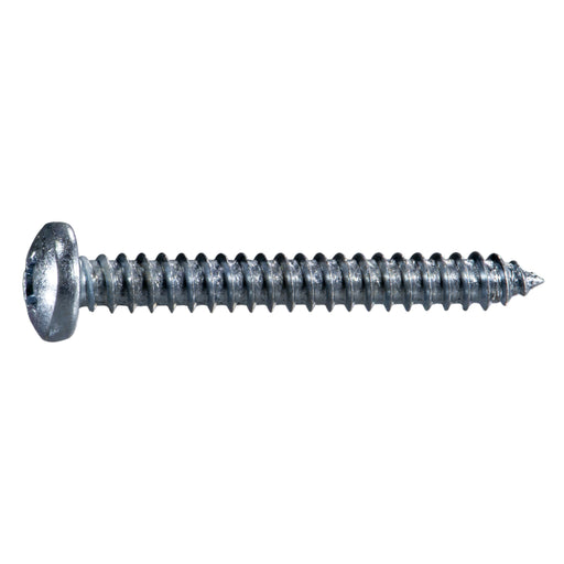 #12 x 1-3/4" Zinc Plated Steel Phillips Pan Head Sheet Metal Screws