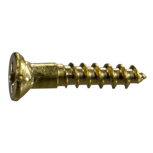 #3 x 1/2" Brass Phillips Flat Head Wood Screws