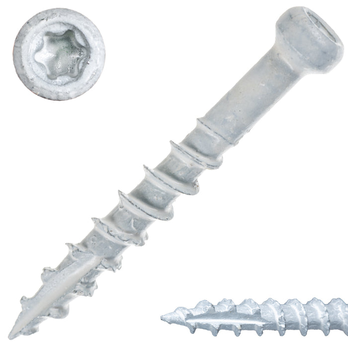 8 x 1-1/4" White XL1500 Saberdrive Trim Screws