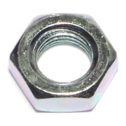 3/8"-24 x 5/8" Zinc Plated Steel Fine Thread Hex Jam Nuts