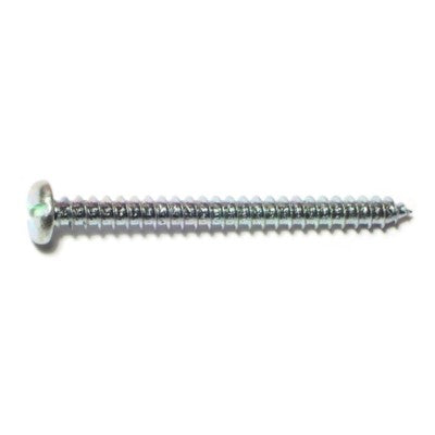 #12 x 2-1/2" Zinc Plated Steel Slotted Pan Head Sheet Metal Screws