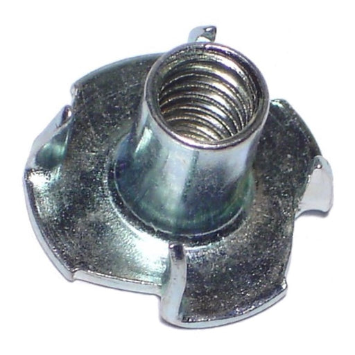 1/4"-20 x 7/16" Zinc Plated Steel Coarse Thread Pronged Tee Nuts