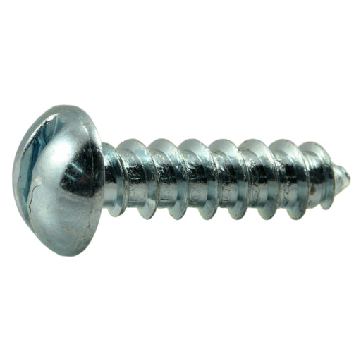 #10 x 3/4" Zinc Plated Steel Slotted Round Head Wood Screws