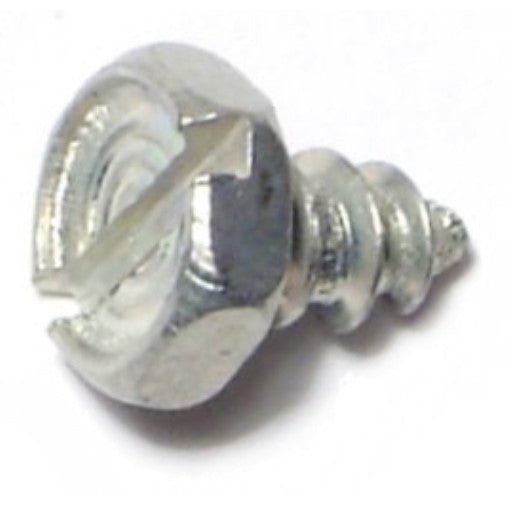 #6 x 1/4" Zinc Plated Steel Hex Washer Head Type A Sheet Metal Screws