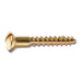 #8 x 1-1/4" Brass Slotted Oval Head Wood Screws