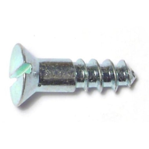 #8 x 5/8" Zinc Plated Steel Slotted Flat Head Wood Screws