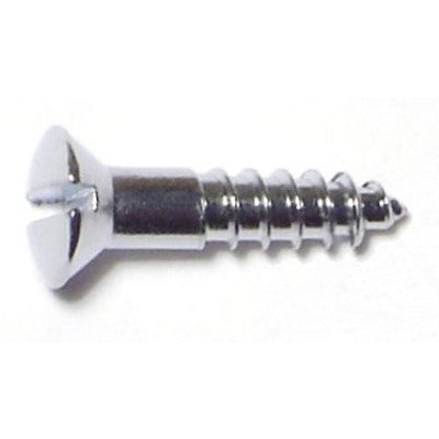 #4 x 1/2" Brass Slotted Oval Head Wood Screws