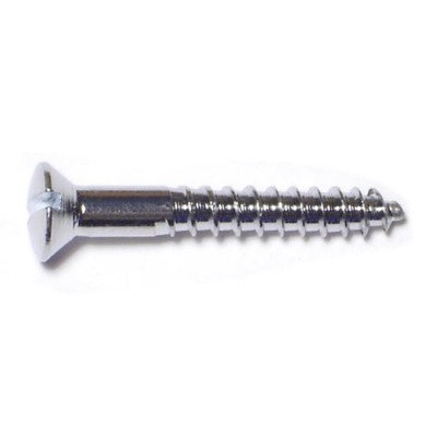 #6 x 1" Brass Slotted Oval Head Wood Screws