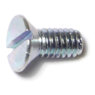 #8-32 x 3/8" Zinc Plated Steel Coarse Thread Slotted Flat Head Machine Screws