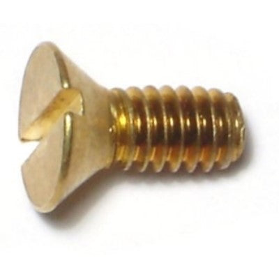 #8-32 x 3/8" Brass Coarse Thread Slotted Flat Head Machine Screws